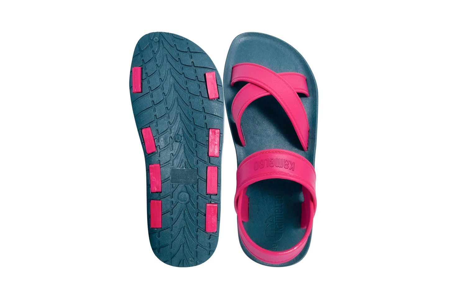 Cross Plus Kids Green Sole Pink Strap
