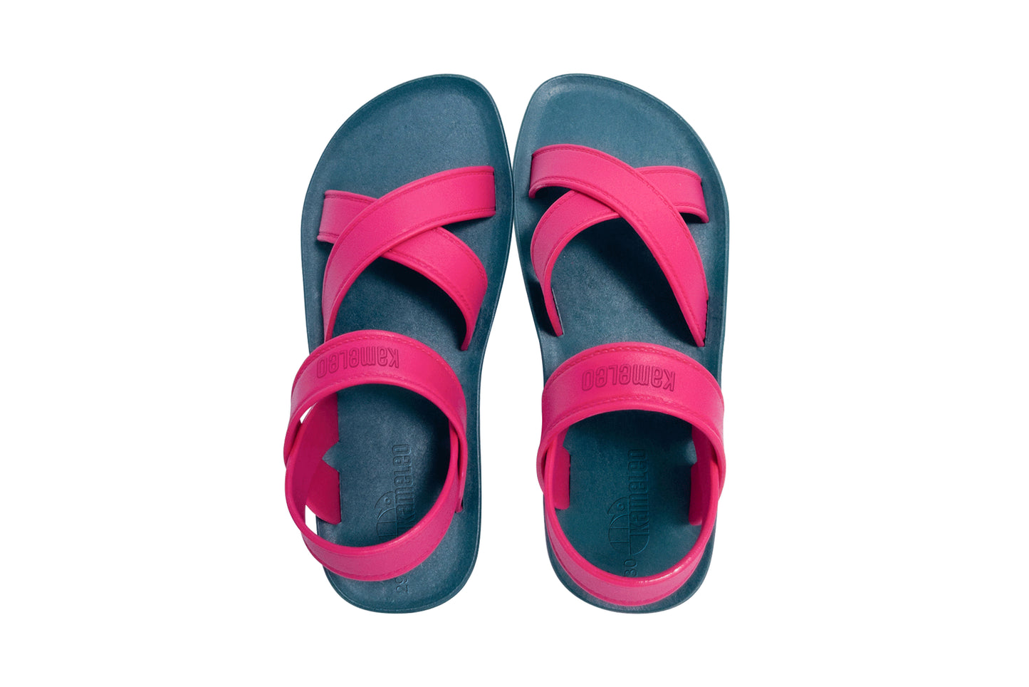 Cross Plus Kids Green Sole Pink Strap