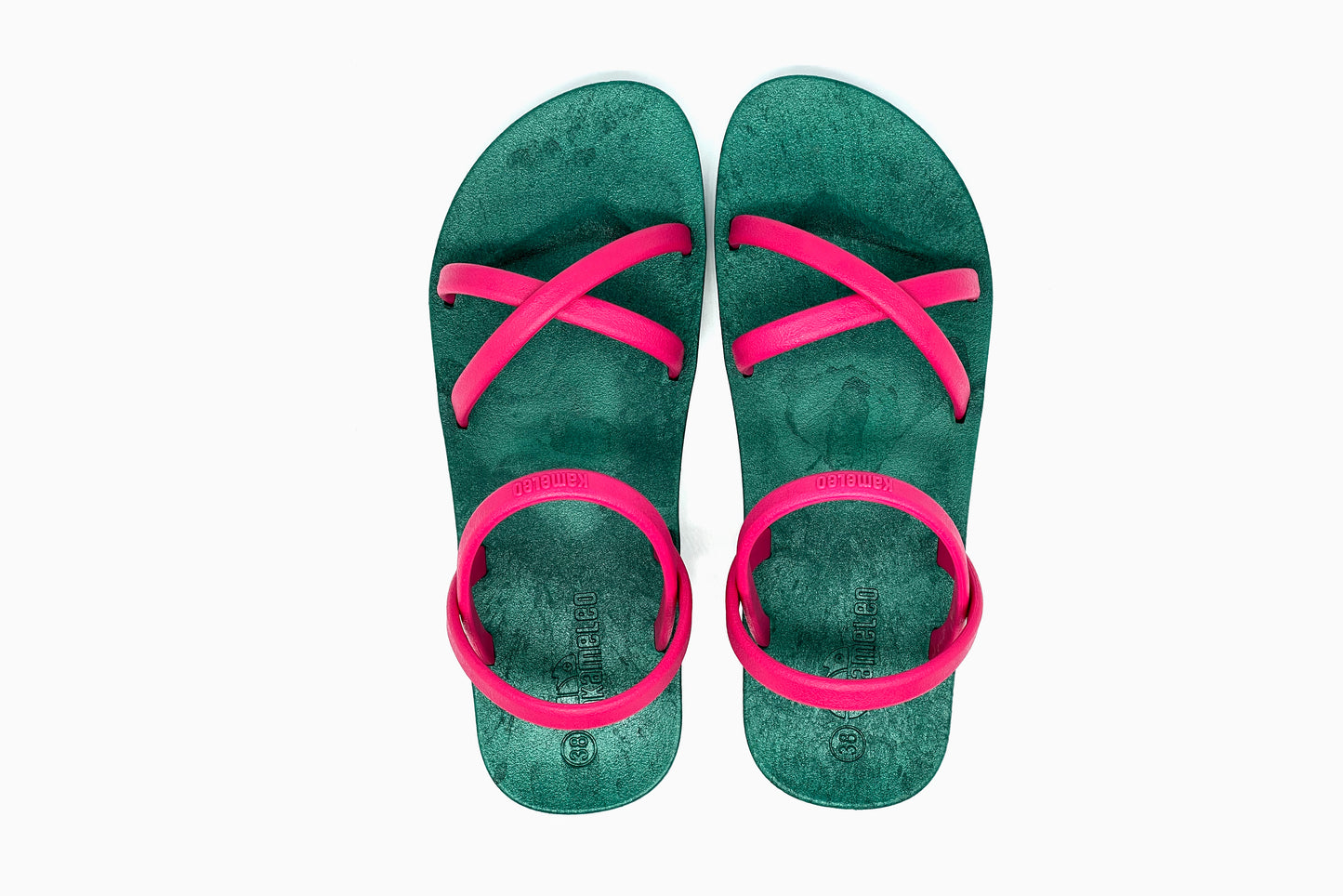 Cross Slim Green Sole Pink Strap