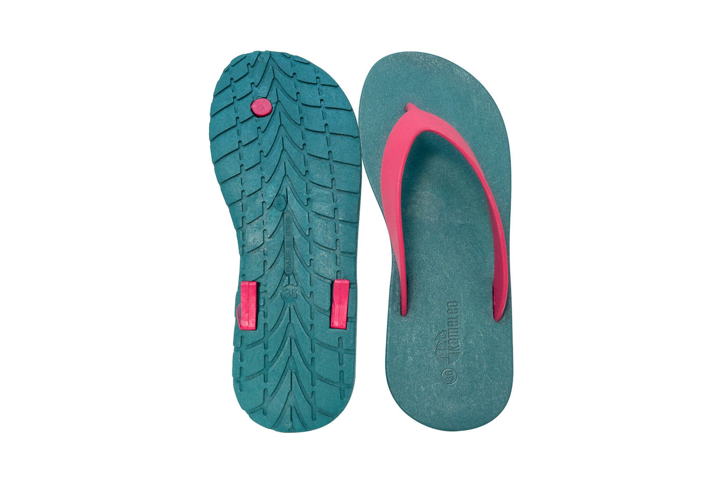 Flippy Green Sole Pink Strap