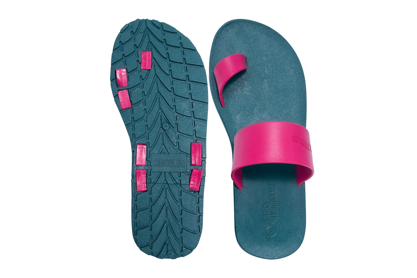 Pop Thumb Green Sole Pink Strap