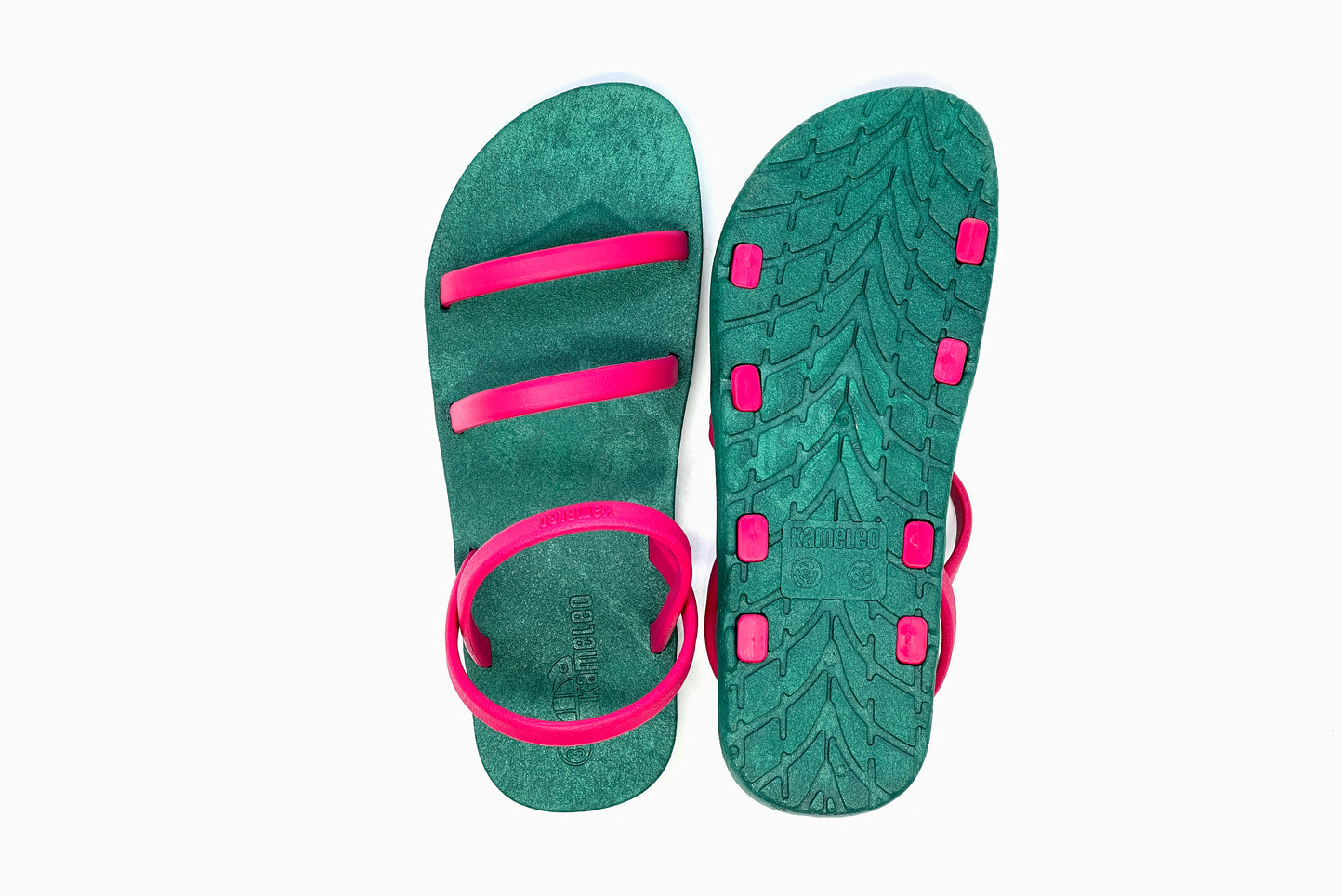 Twin Slim Green Sole Pink Strap