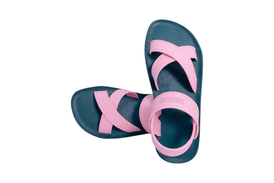Cross Plus Kids Green Sole LightPink Strap