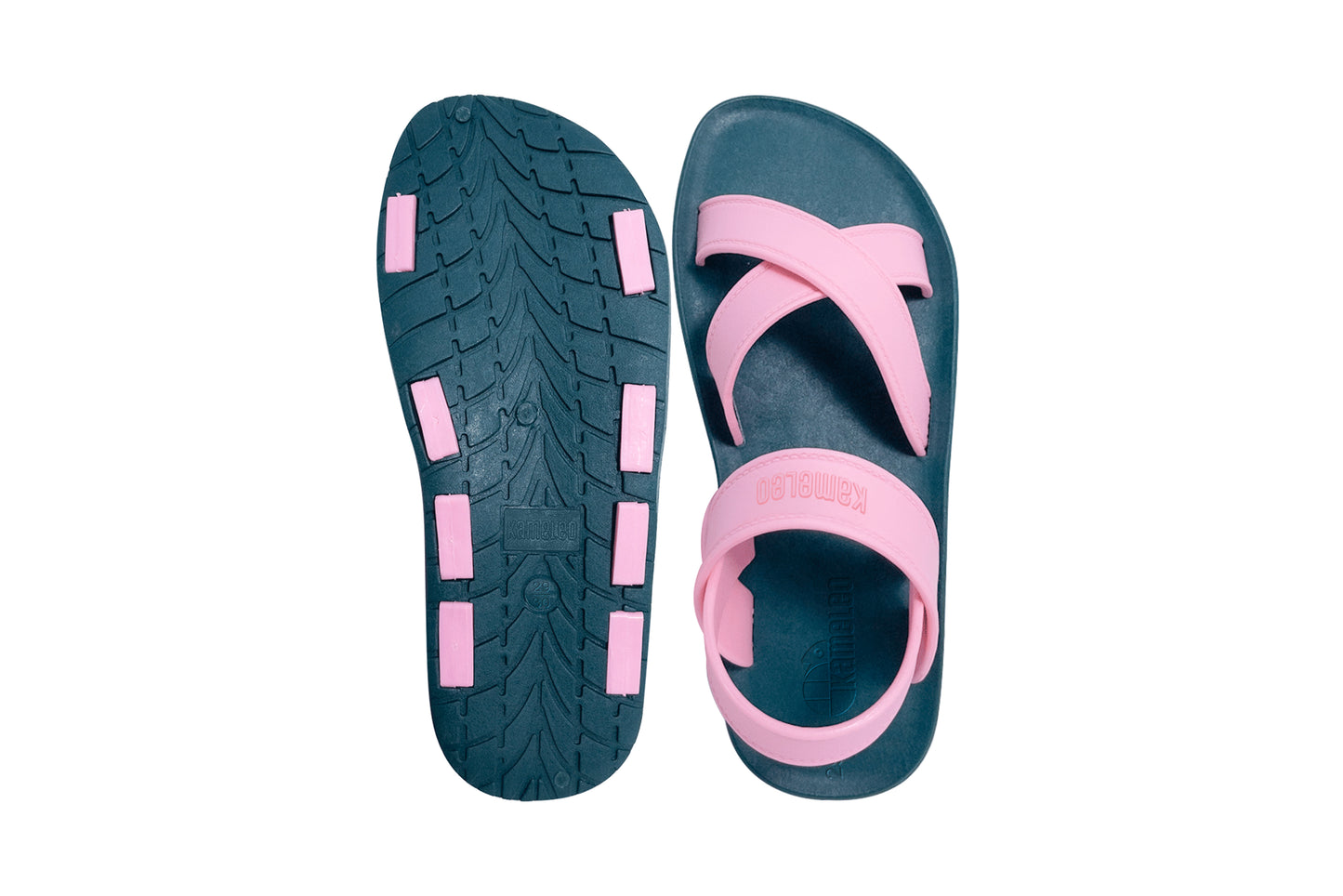 Cross Plus Kids Green Sole LightPink Strap
