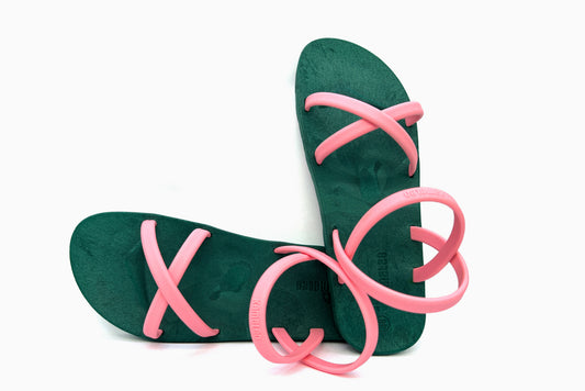 Cross Slim Green Sole LightPink Strap