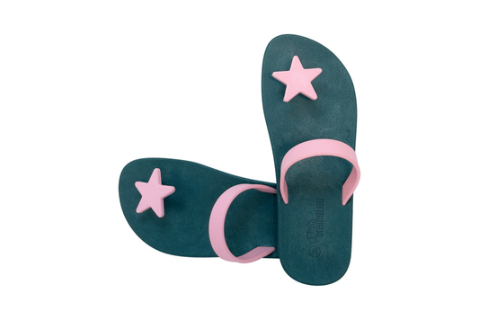 Poppi Star Green Sole LightPink Strap