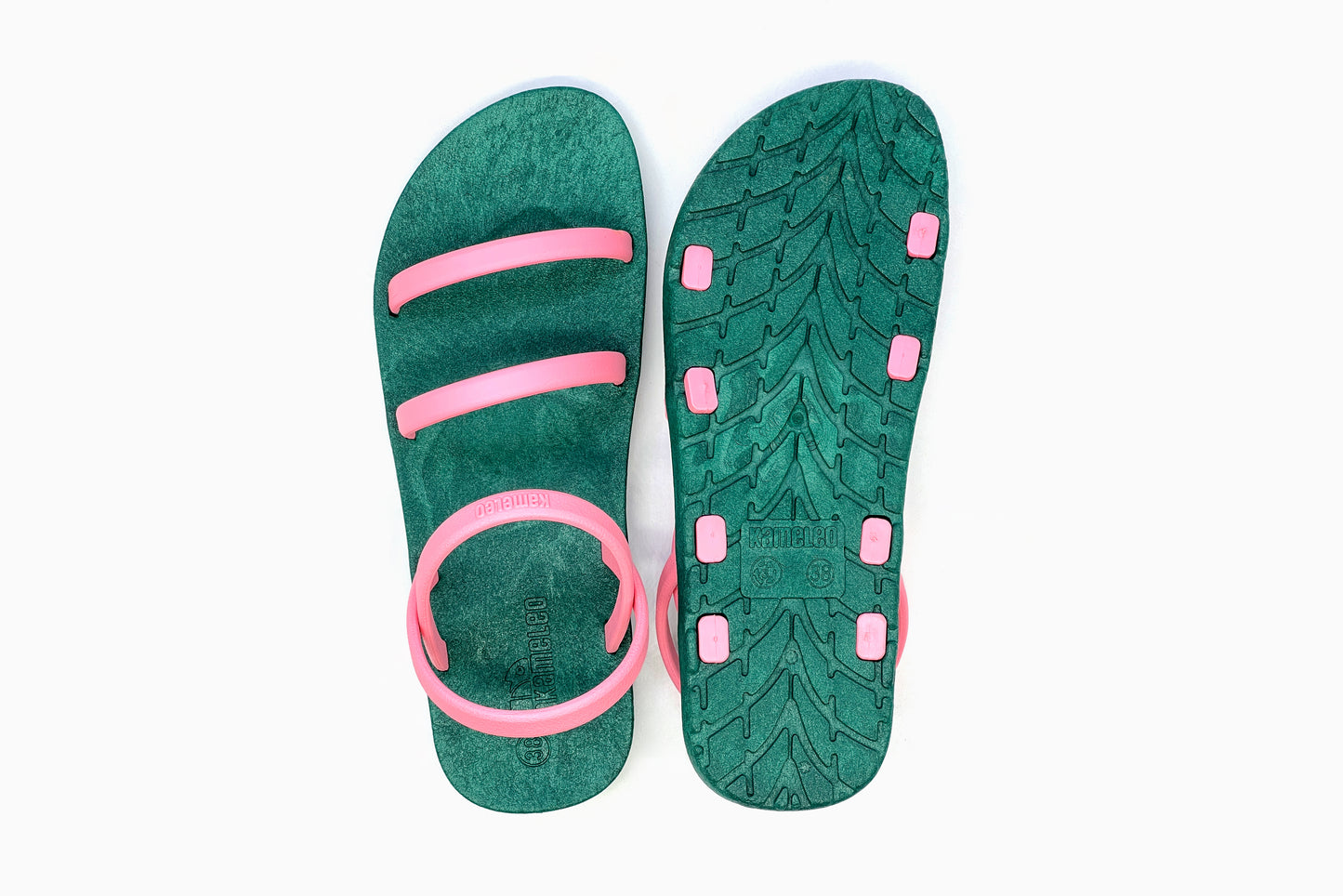 Twin Slim Green Sole LightPink Strap