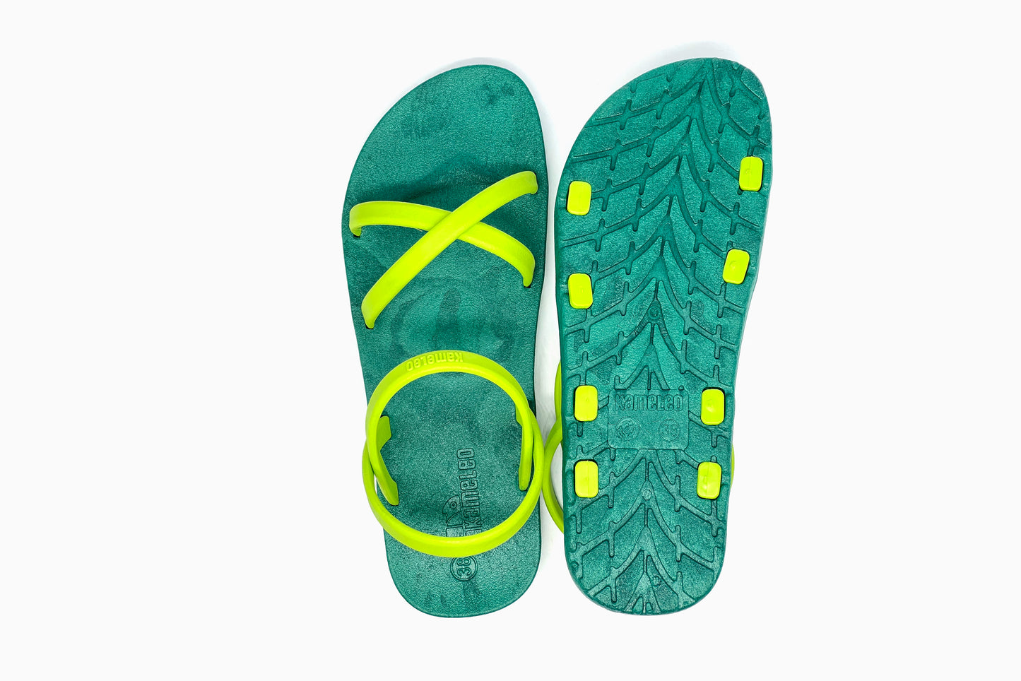 Cross Slim Green Sole Lime Strap