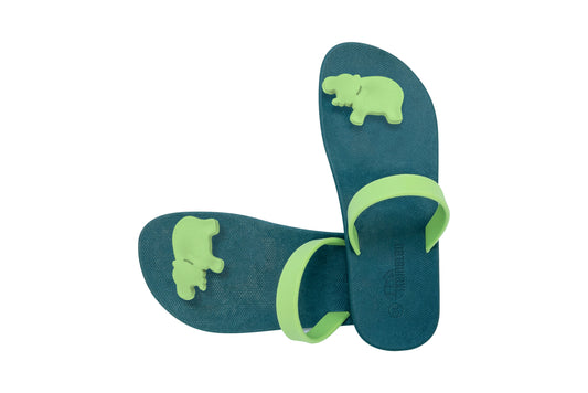 Poppi Hippo Green Sole Lime Strap