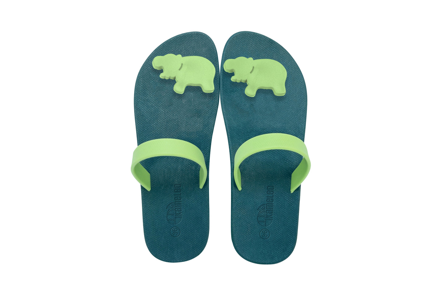 Poppi Hippo Green Sole Lime Strap