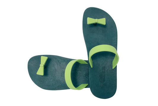 Poppi Bow Green Sole Lime Strap