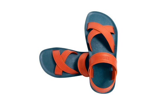 Cross Plus Kids Green Sole Orange Strap