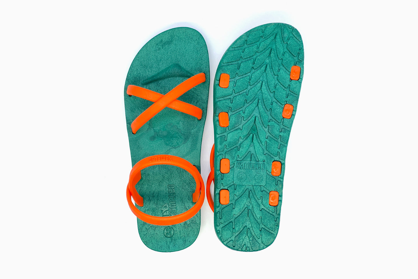 Cross Slim Green Sole Orange Strap