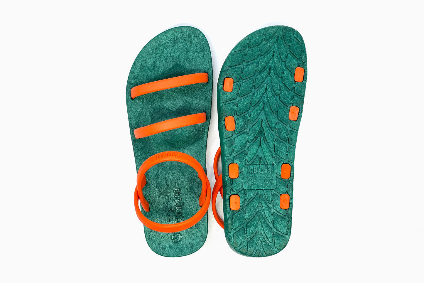 Twin Slim Green Sole Orange Strap