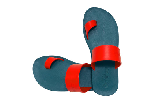 Pop Thumb Green Sole Red Strap