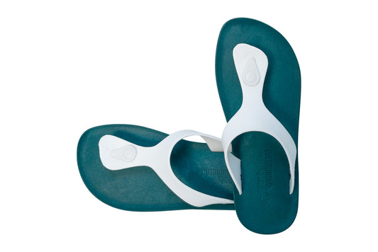 Candy Green Sole White Strap