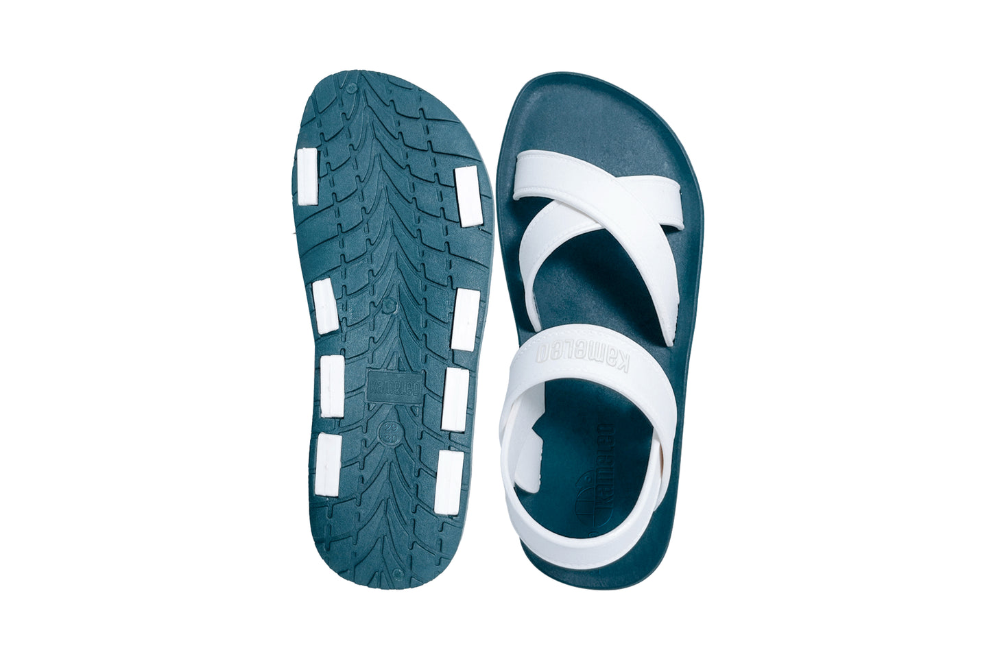 Cross Plus Kids Green Sole White Strap