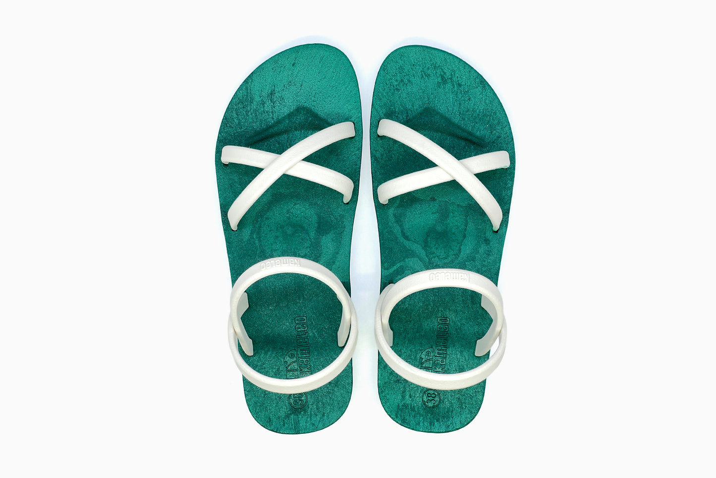 Cross Slim Green Sole White Strap