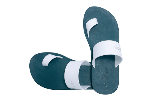 Pop Thumb Green Sole White Strap
