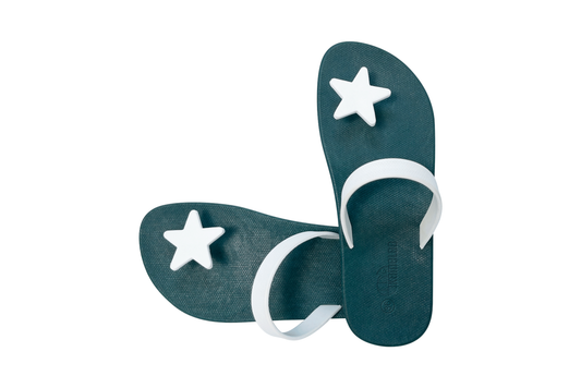 Poppi Star Green Sole White Strap