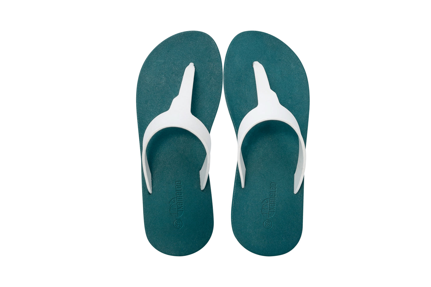 Thongs Green Sole White Strap