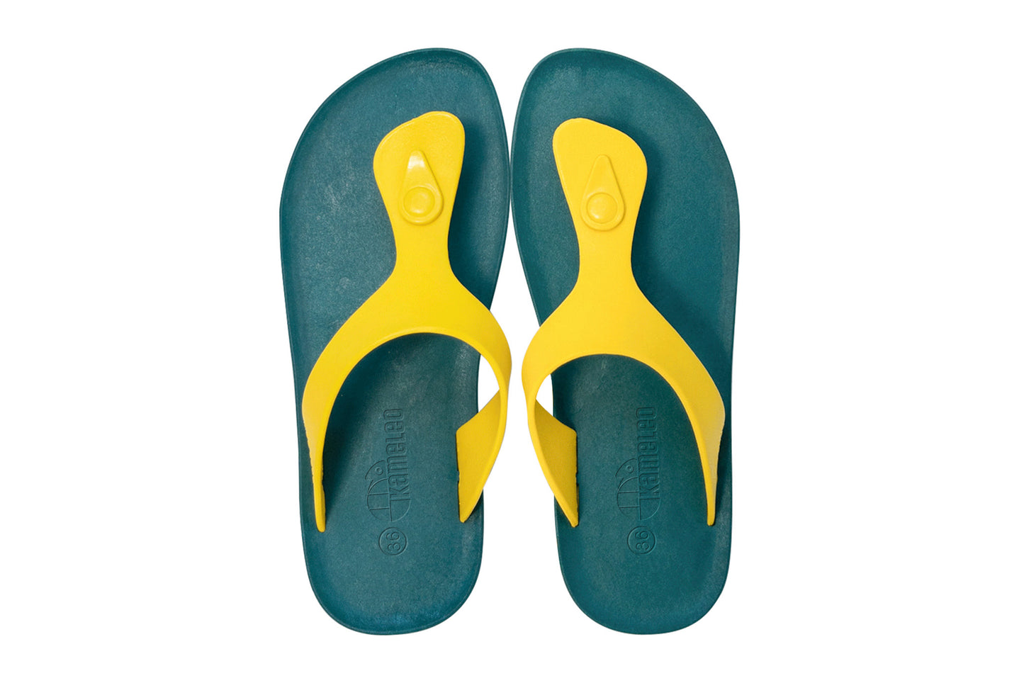 Candy Green Sole Yellow Strap