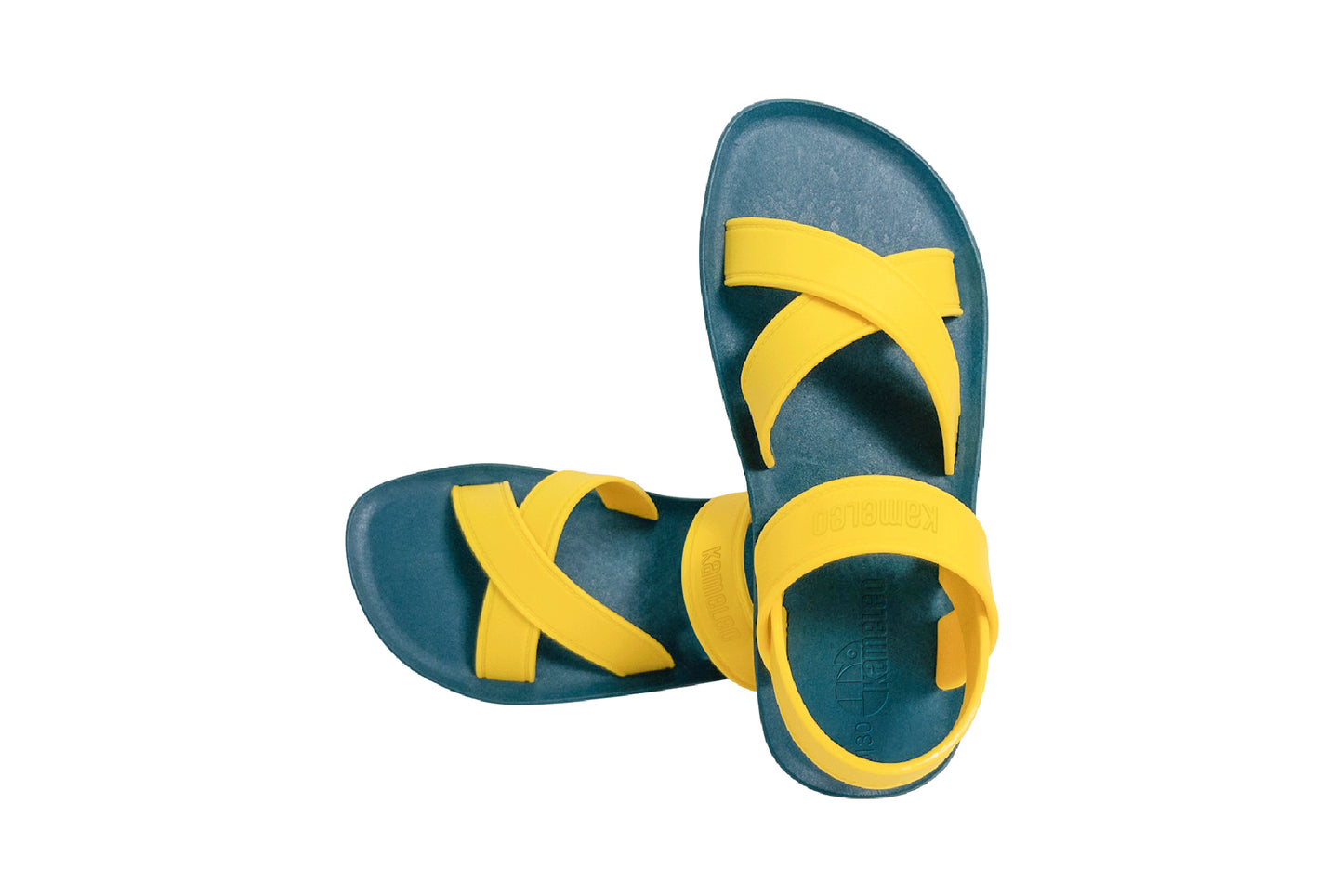 Cross Plus Kids Green Sole Yellow Strap