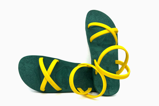 Cross Slim Green Sole Yellow Strap