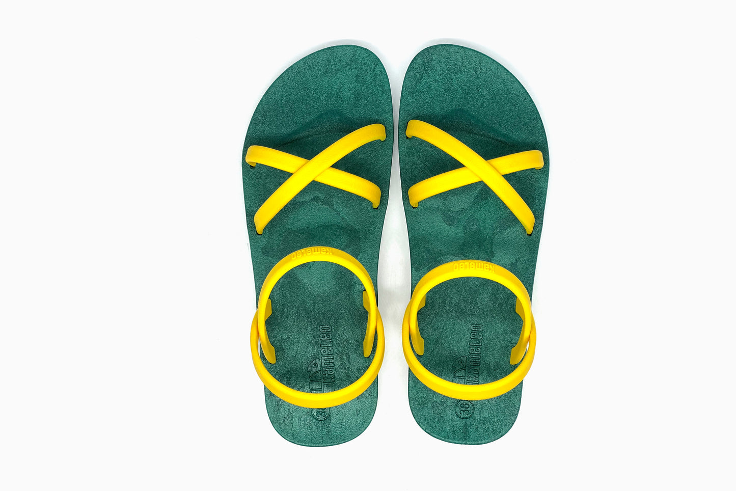 Cross Slim Green Sole Yellow Strap