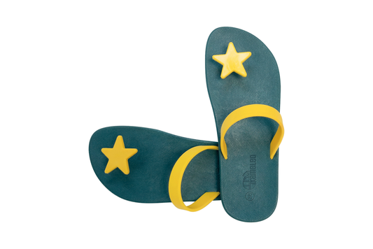 Poppi Star Green Sole Yellow Strap