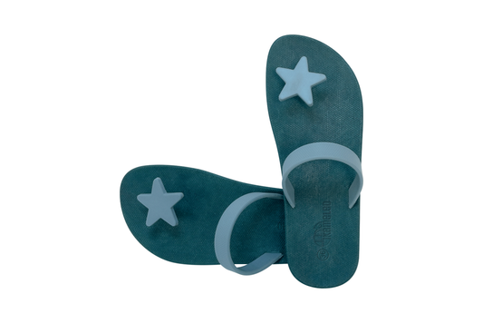 Poppi Star Green Sole Grey Strap