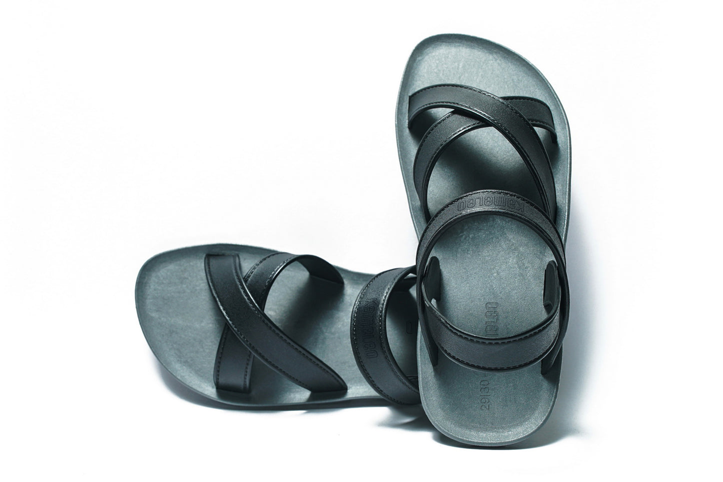 Cross Plus Kids Grey Sole Black Strap