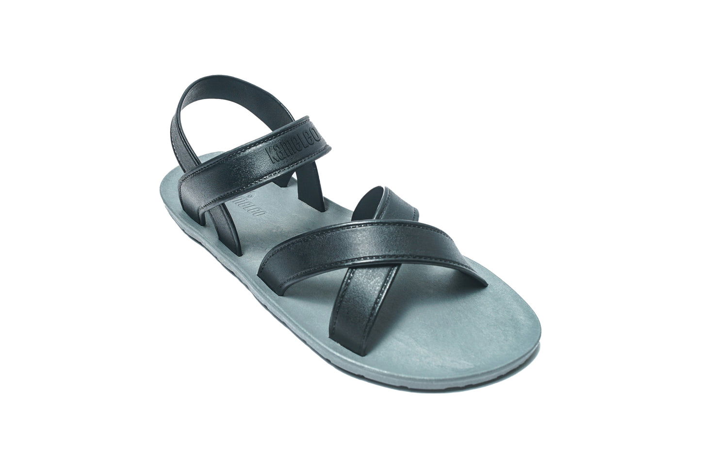Cross Plus Kids Grey Sole Black Strap
