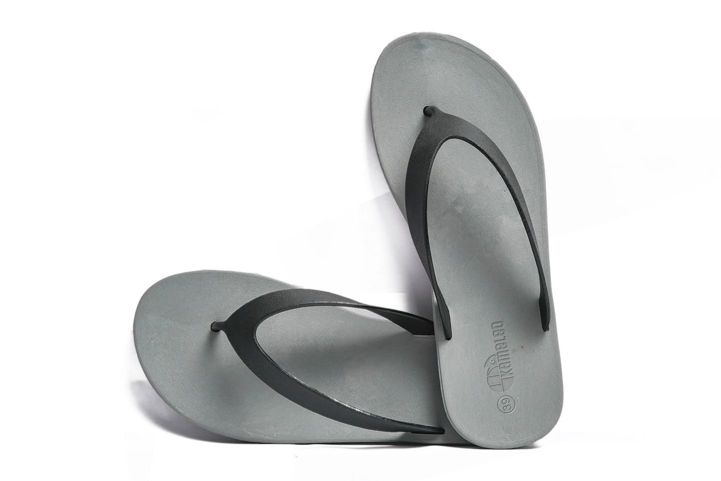 Flippy Grey Sole Black Strap