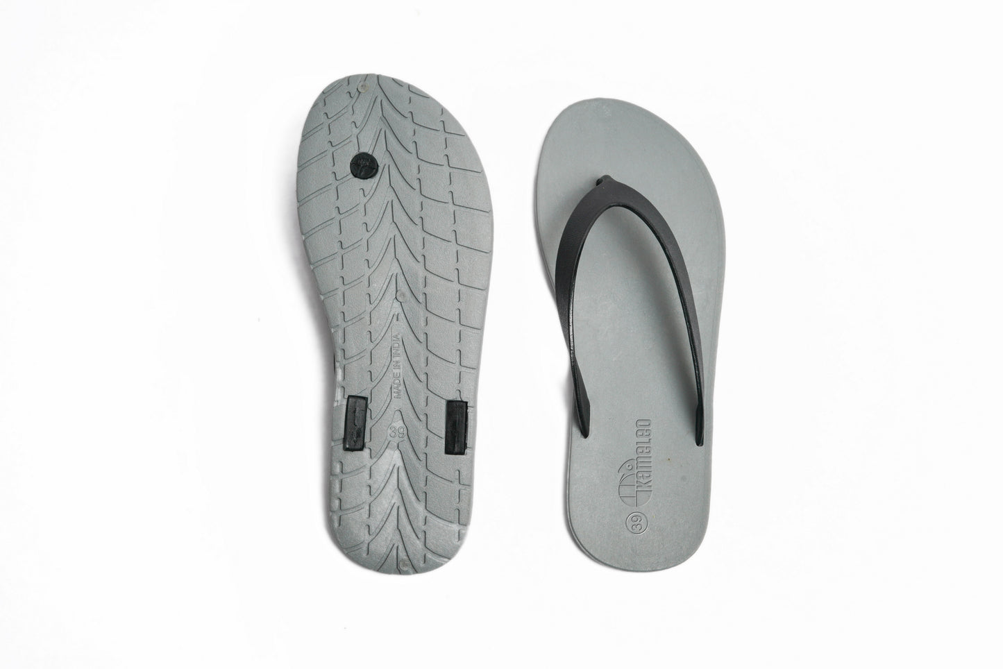 Flippy Grey Sole Black Strap
