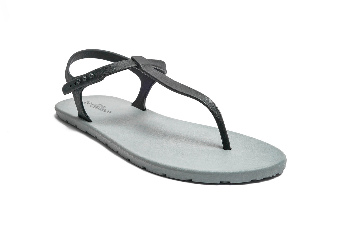 Saily Grey Sole Black Strap