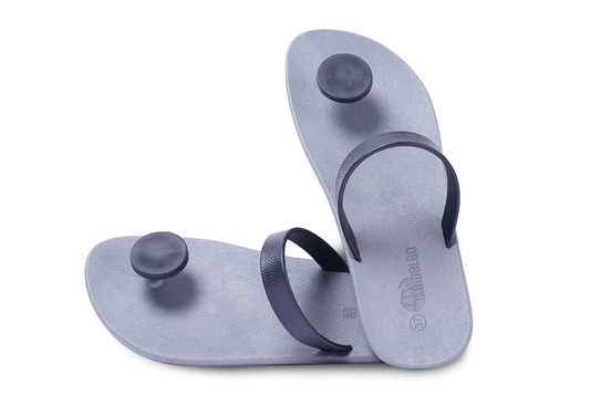 Poppi Dot Grey Sole Black Strap
