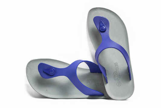 Candy Grey Sole Blue Strap
