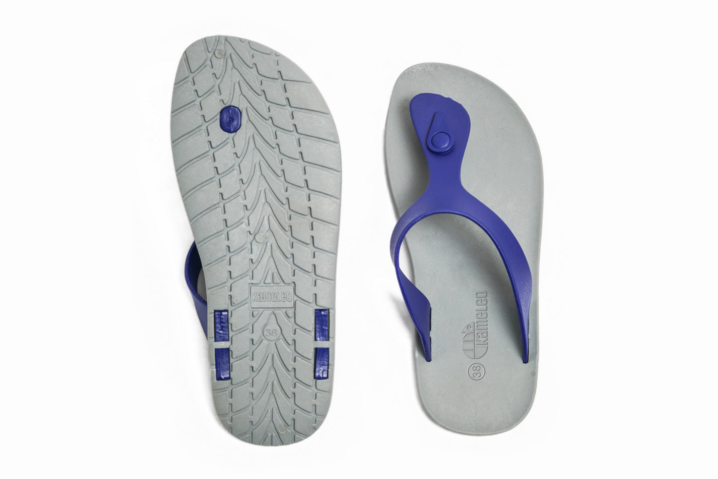 Candy Grey Sole Blue Strap