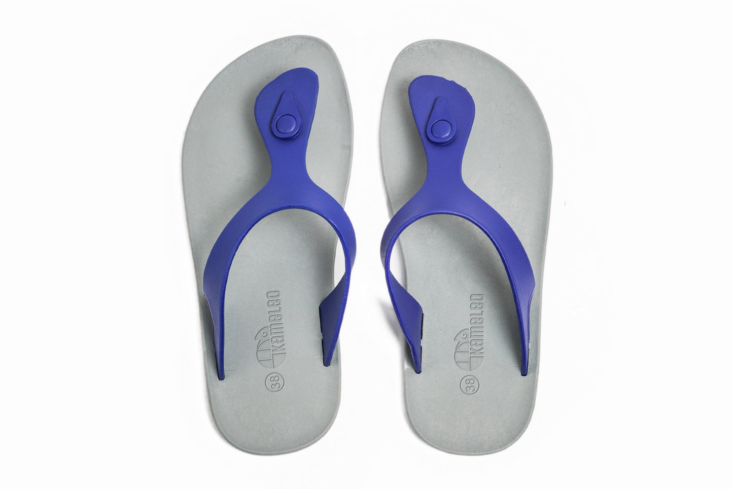 Candy Grey Sole Blue Strap