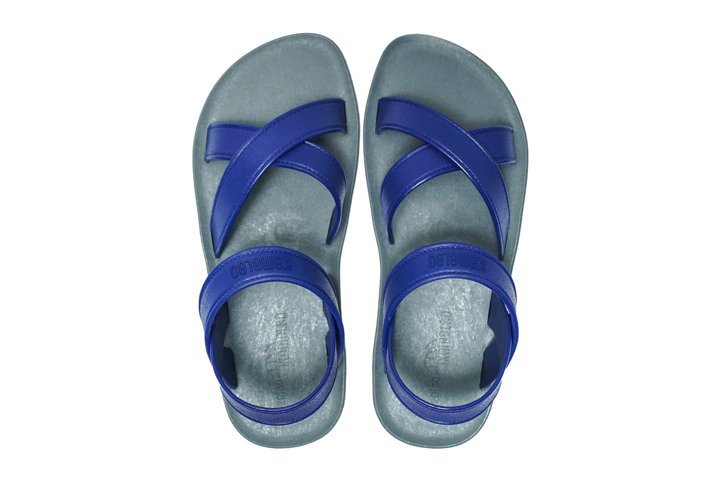 Cross Plus Kids Grey Sole Blue Strap