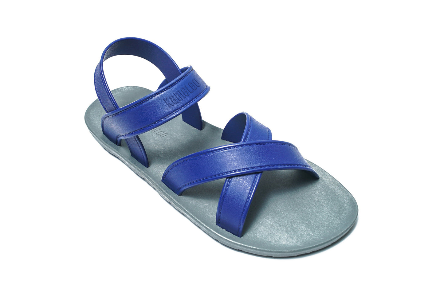 Cross Plus Kids Grey Sole Blue Strap