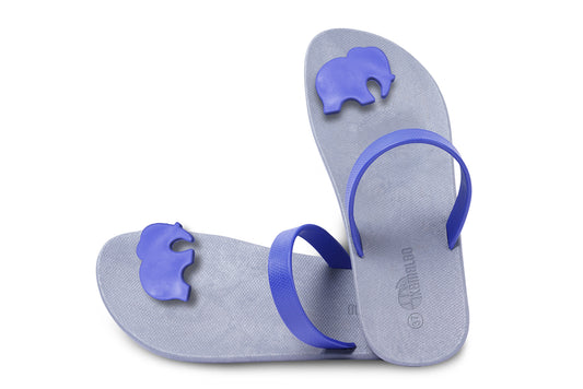 Poppi Ellie Grey Sole Blue Strap