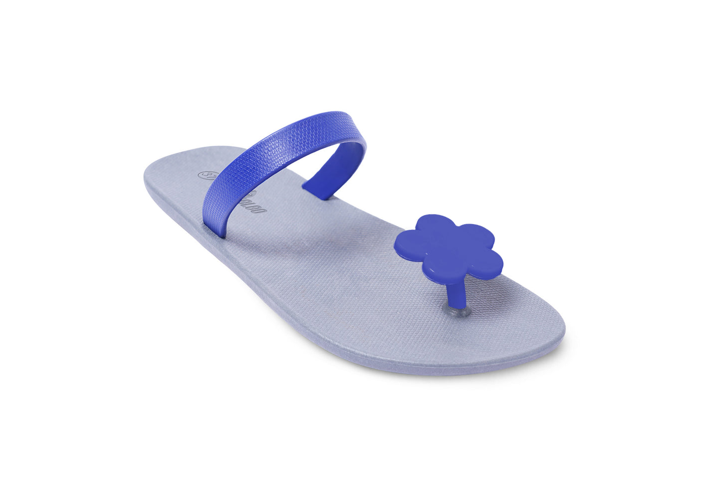 Poppi Flora Grey Sole Blue Strap
