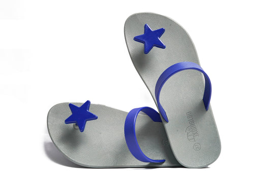 Poppi Star Grey Sole Blue Strap