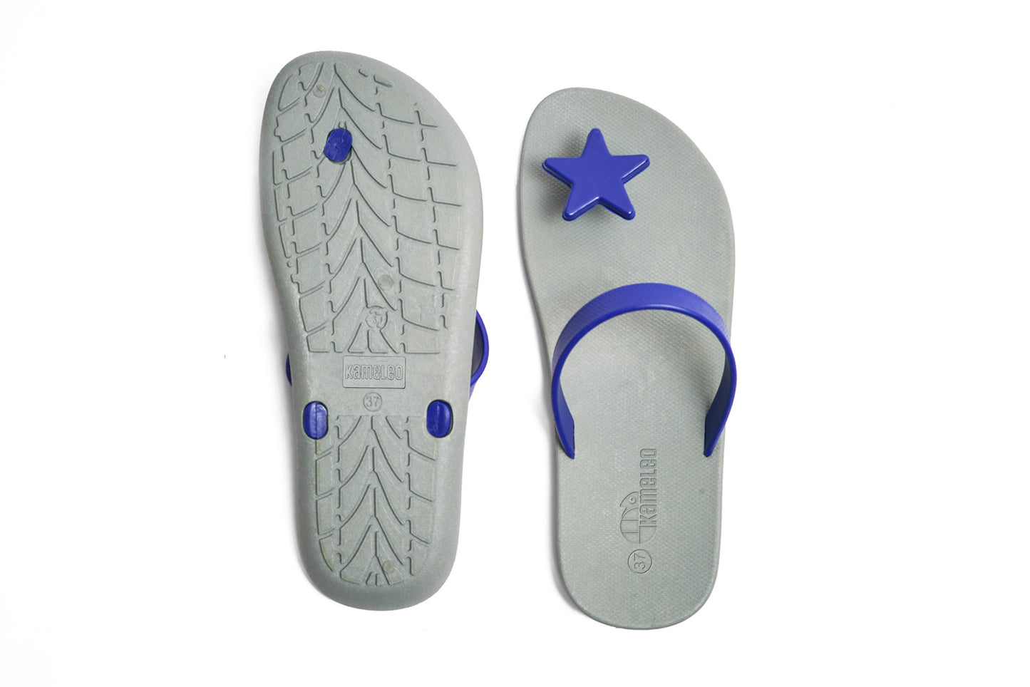 Poppi Star Grey Sole Blue Strap