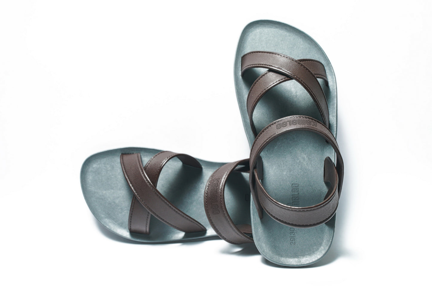 Cross Plus Kids Grey Sole Brown Strap