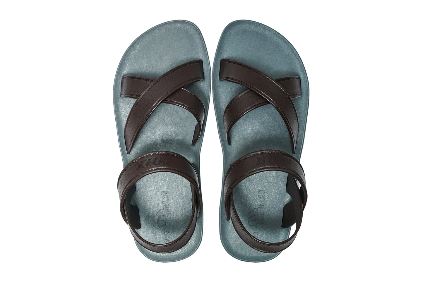 Cross Plus Kids Grey Sole Brown Strap