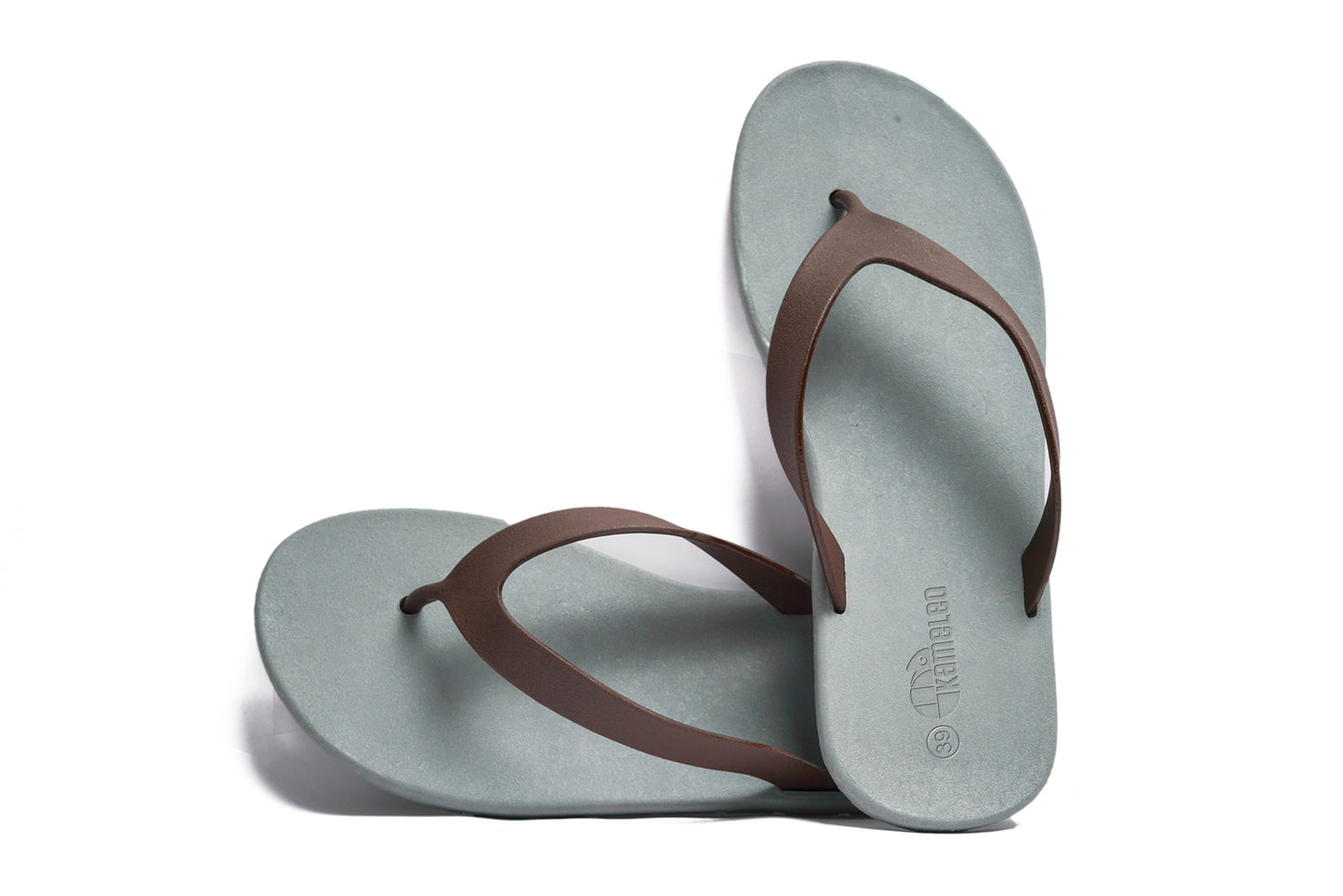 Flippy Grey Sole Brown Strap