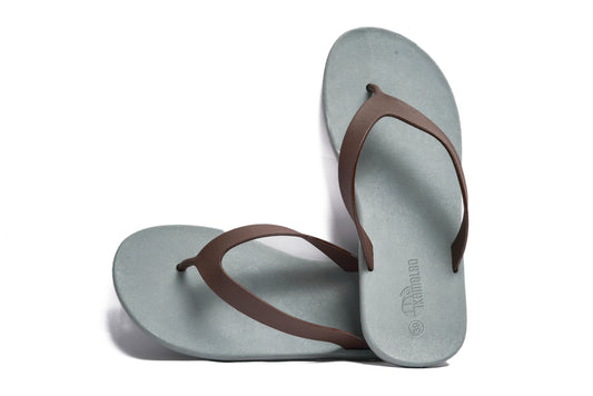 Flippy Grey Sole Brown Strap